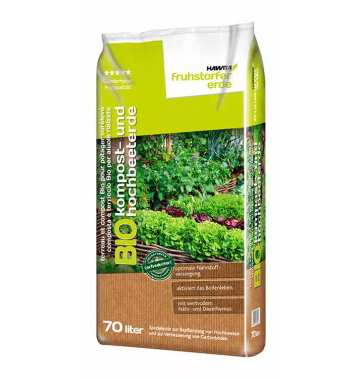 Bio Kompost und Hochbeeterde 70l
