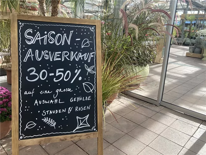 Grosser Saison-Ausverkauf vom 3.-23.10.26